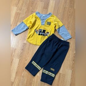 Vintage 90s Mickey & Co Sweatshirt & Pants Set Size 3T Mickey & Donald Duck MBL